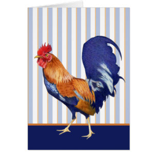 Rooster stripes Card