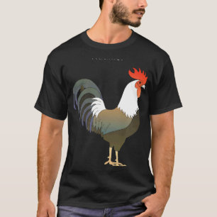 Rooster Strutting Domestic Chicken Clip Art T-Shirt