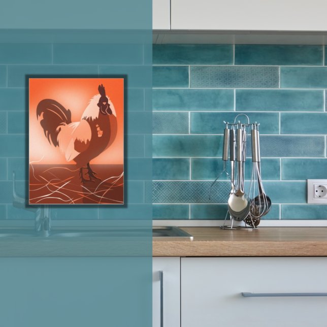 Rooster Sunset Orange Kitchen Wall Art - Poster (Creator Uploaded)