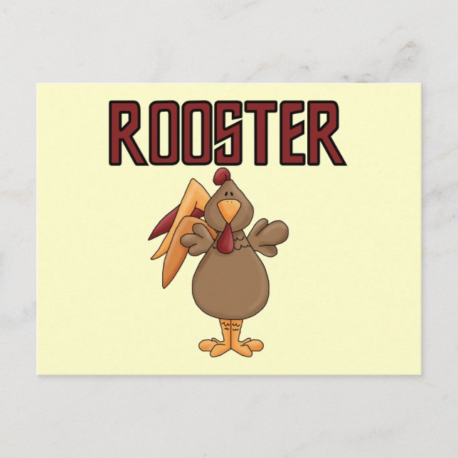 Rooster T-shirts and Gifts Postcard (Front)