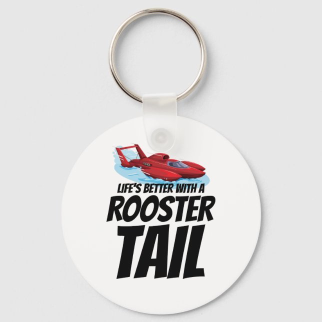 Rooster Tail Rumble: Hydroplane Racing Fun Key Ring (Front)