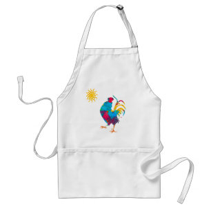 Rooster the King of the BarnYard Watercolor Standard Apron