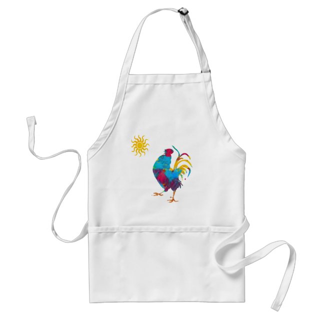 Rooster the King of the BarnYard Watercolor Standard Apron (Front)