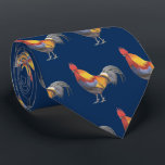 Rooster Tie<br><div class="desc">A detailed colour pencil drawing of a colourful rooster adorns this tie!</div>