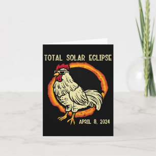 Rooster Total Solar Eclipse 2024 April 8 Men Women Card