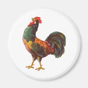 Rooster Vintage Kitchen Crate Art Magnet