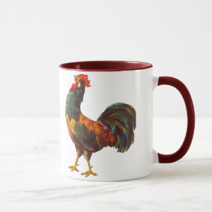 Rooster Vintage Kitchen Crate Art Mug