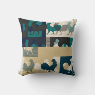 Rooster Vintage Pillow