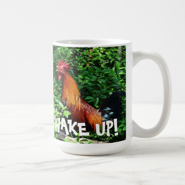 Rooster "Wake Up" Mug (Right)