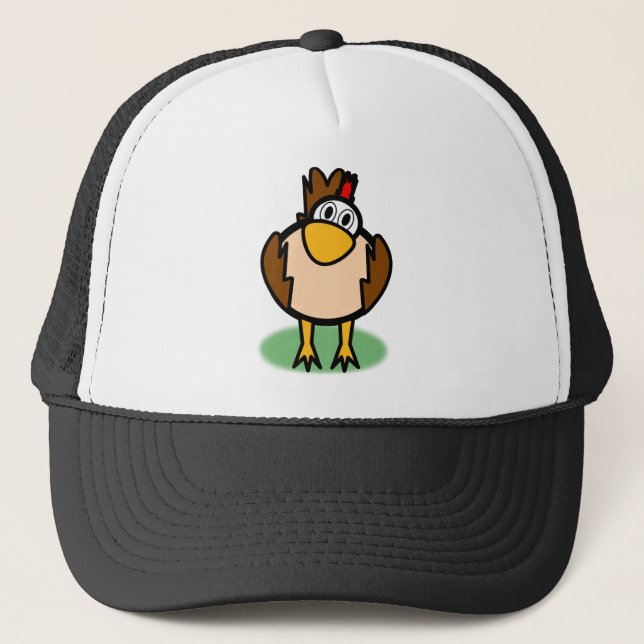Rooster Watching Trucker Hat (Front)