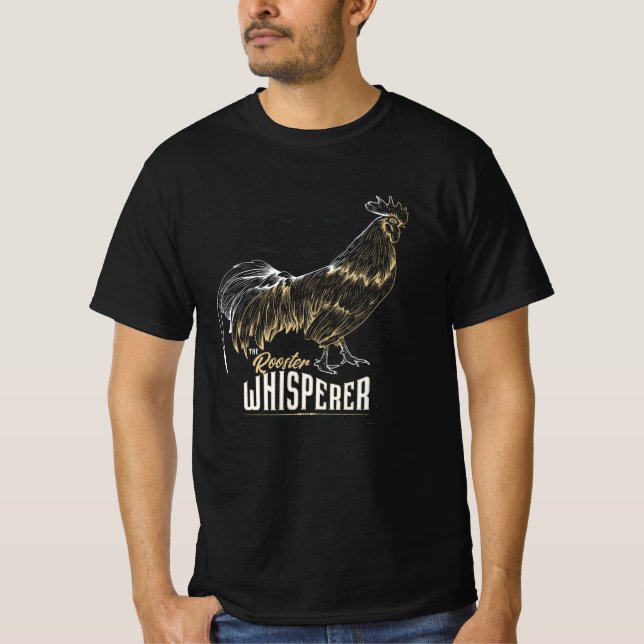 Rooster Whisperer Distressed T-Shirt (Front)