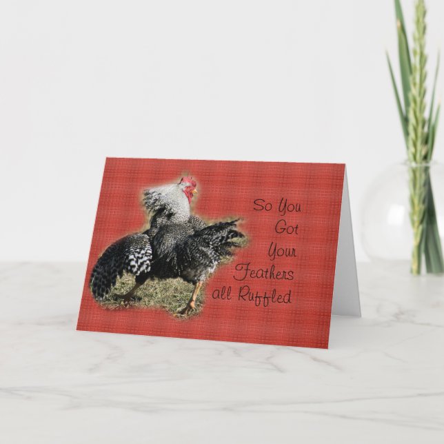 Rooster with bad attitude card- for any occasion card (Front)