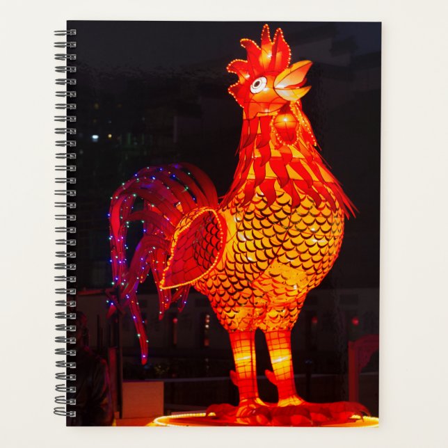 Rooster Zodiac Symbol Lantern Planner (Front)