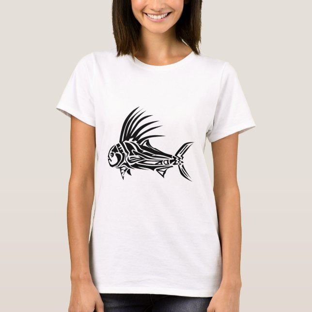 Roosterfish Shirt - Cool Rooster Fish Tril Design  (Front)