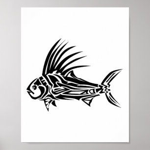 Roosterfish Shirt - Cool Rooster Fish Tril Design Poster