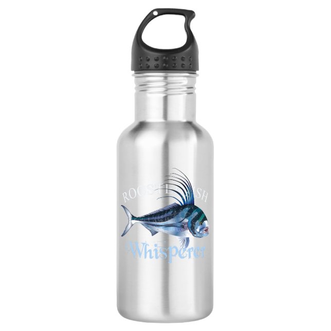 Roosterfish Whisperer Dark Coloured 710 Ml Water Bottle (Front)