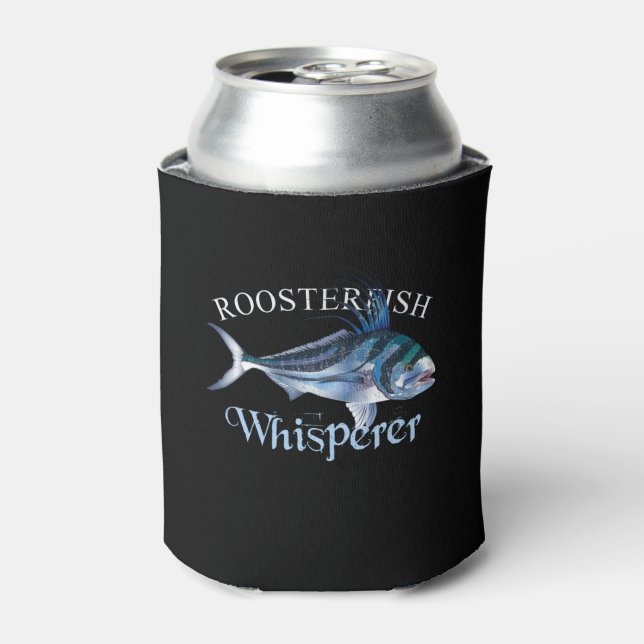 Roosterfish Whisperer Dark Coloured Can Cooler (Can Front)