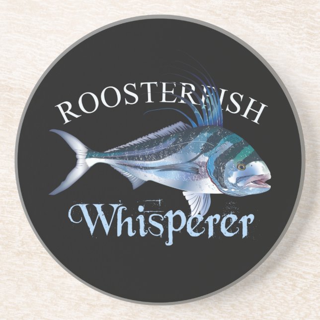 Roosterfish Whisperer Dark Coloured Coaster (Front)