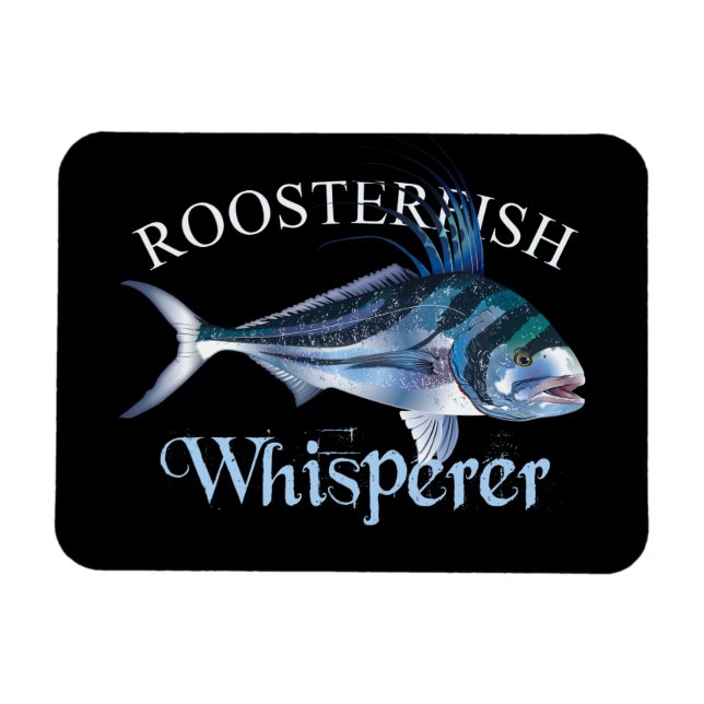 Roosterfish Whisperer Dark Coloured Magnet (Horizontal)