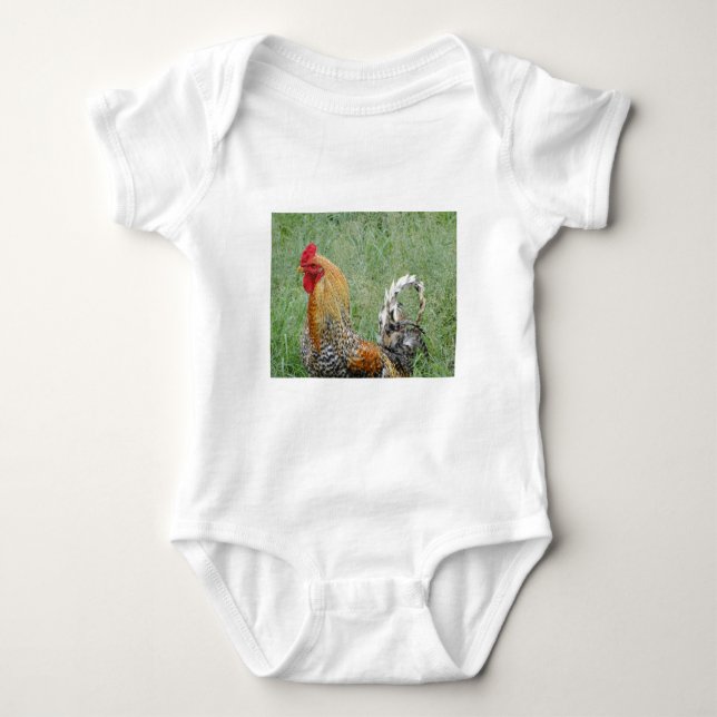 Roosters Baby Bodysuit (Front)