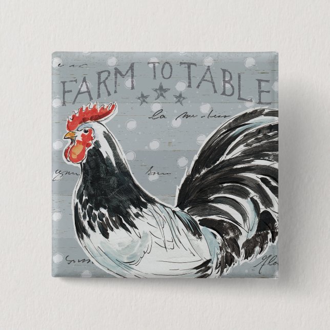 Roosters Call III 15 Cm Square Badge (Front)