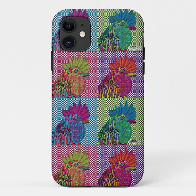Roosters Gone Psycho Case-Mate iPhone Case (Back)