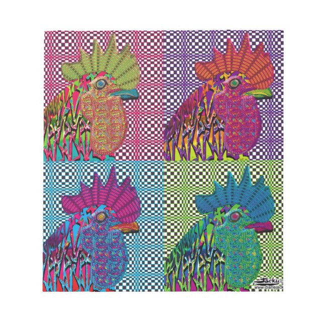 Roosters Gone Psycho Notepad (Front)