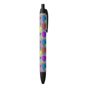 Roosters Gone Wild! Black Ink Pen
