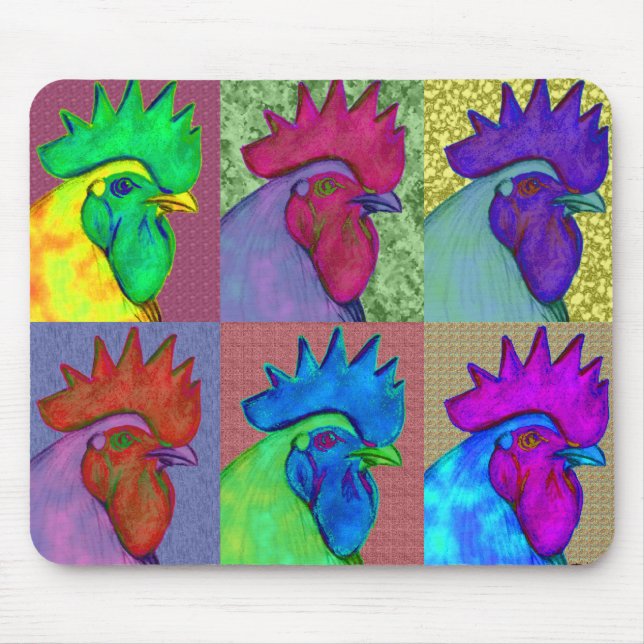 Roosters Gone Wild! Mouse Pad (Front)