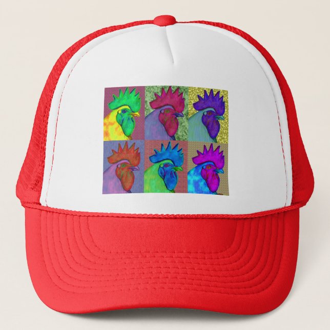 Roosters Gone Wild! Trucker Hat (Front)