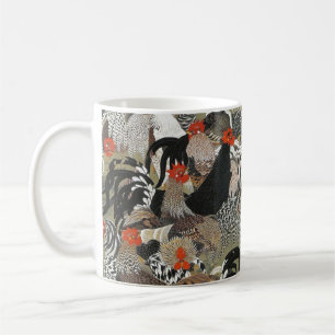 Roosters Hen Illustration by Ito Jakuchu Coffee Mug