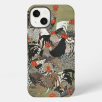 Roosters Hen Illustration by Ito Jakuchu