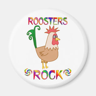 ROOSTERS ROCK MAGNET
