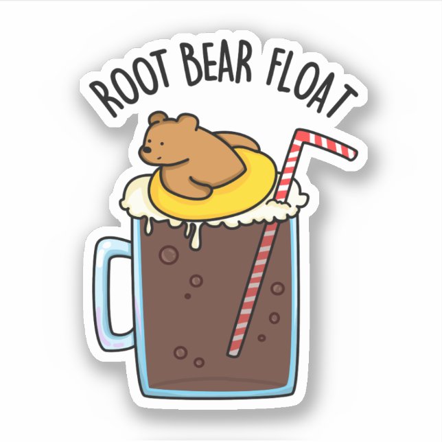 Root Bear Float Funny Root Beer Pun (Front)
