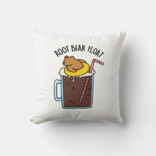 Root Bear Float Funny Root Beer Pun Cushion