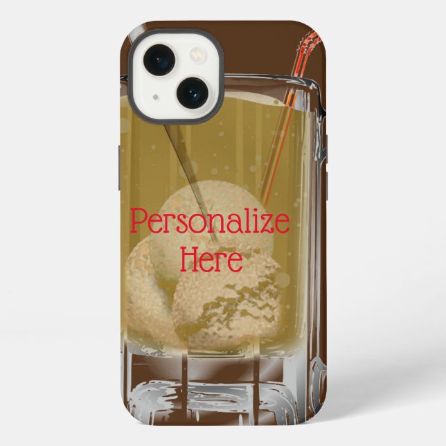 Root beer float brown white red iPhone case (Back)