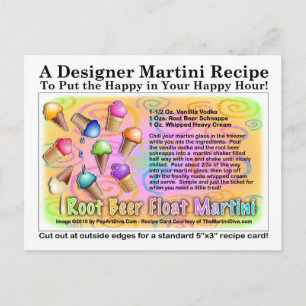Root Beer Float Ice Cream Martini Recipe Postcard