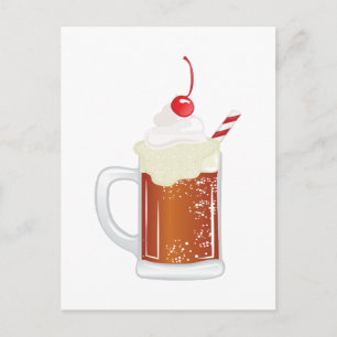 Root Beer Float Postcard