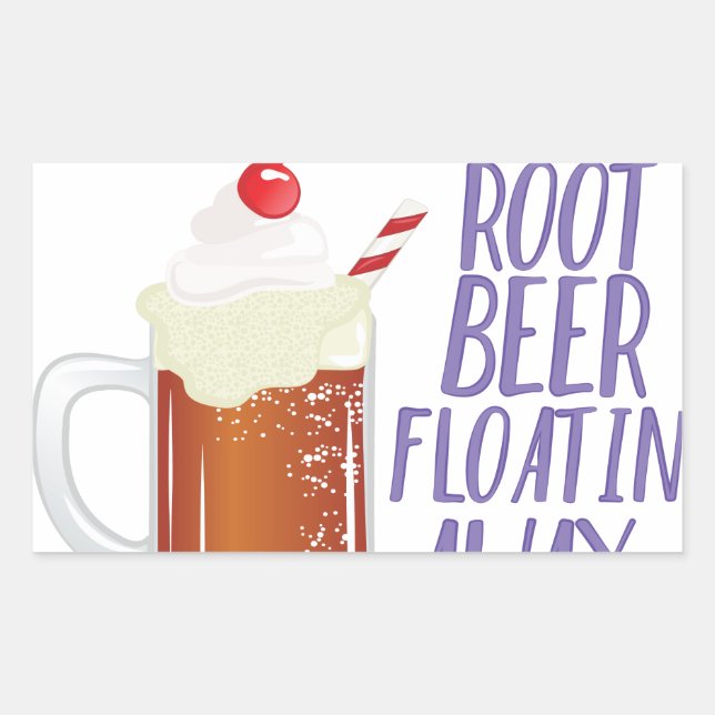 Root Beer Floatin Rectangular Sticker (Front)