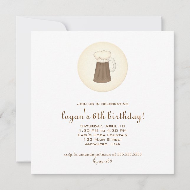 Root Beer Invitation (Front)