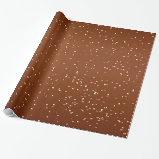 Root Beer with Tiny Bubbles Background Art Wrapping Paper (Unrolled)