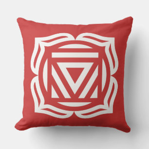 Root Chakra Energy Throw Pillow