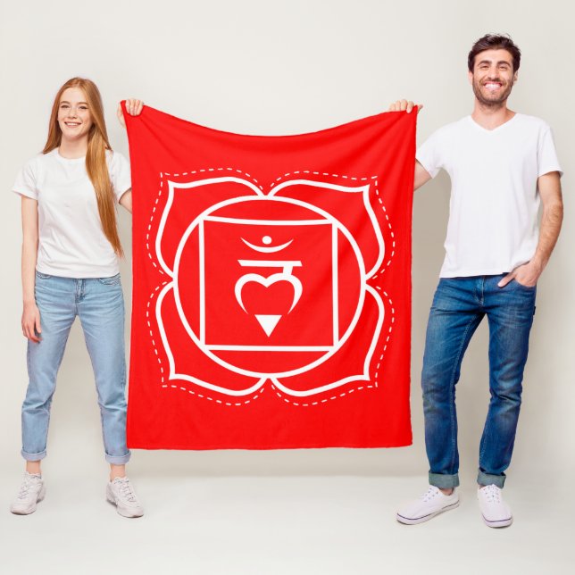 Root Chakra | Muladhara | Red Fleece Blanket (In Situ)