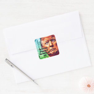 Root of all Evil Trump Square Sticker