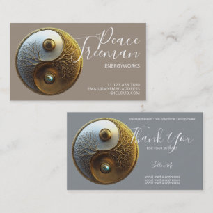Root of Harmony Yin Yang Design Business Card