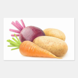 Root vegetables rectangular sticker