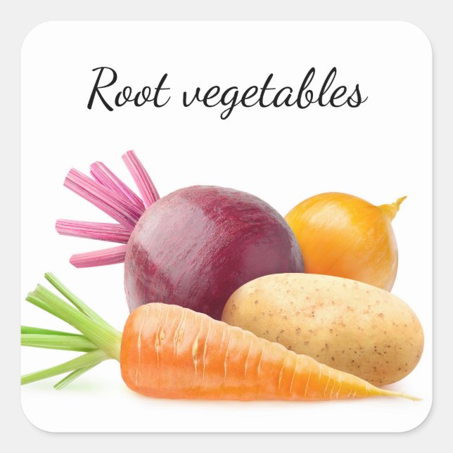 Root vegetables square sticker (Front)