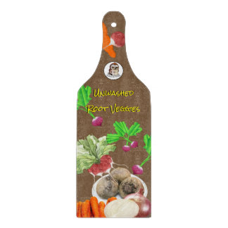 Root Veggies Glass Cutting Board