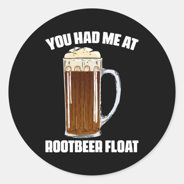 Rootbeer Float Sayings Soda Classic Round Sticker (Front)
