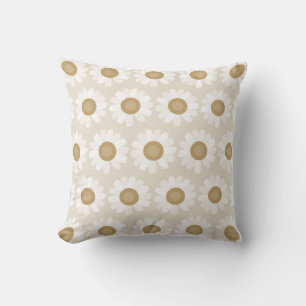 Rooted & Blooming – Beige Chamomile Cushion